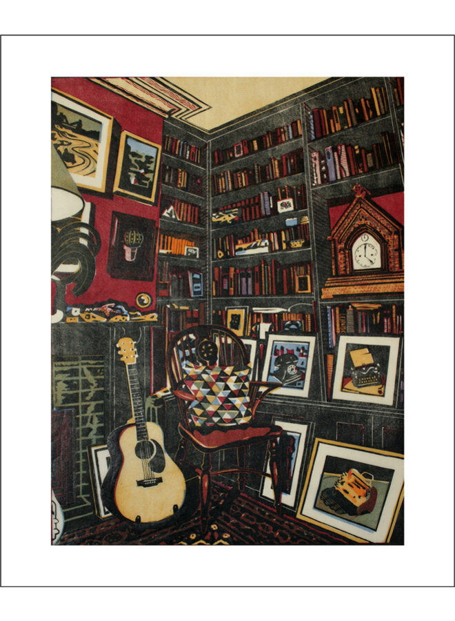 The Red Room printmakers card by Steven Hubbard