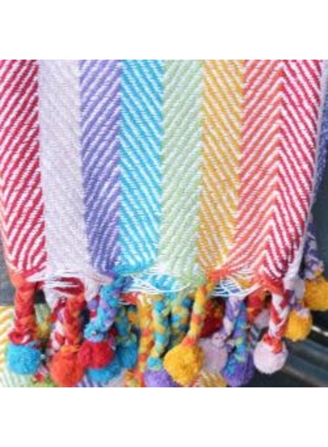 Плед ручной работы Радужные полосы 40