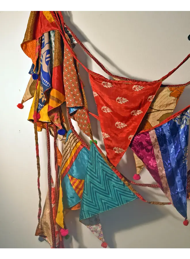 Bunting Recycled Silk Sari Long 7 metre  41