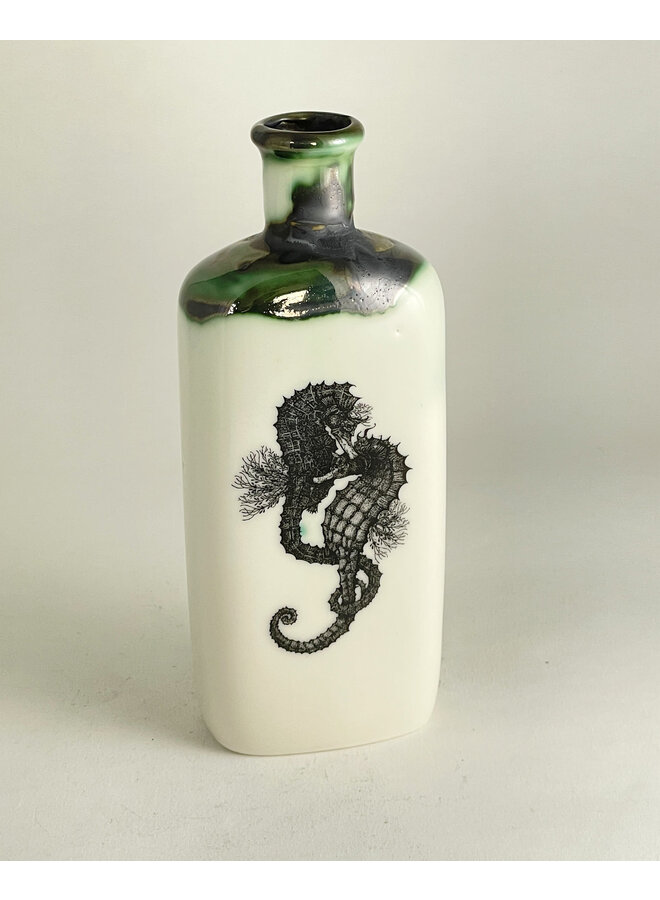 Two Entwined Seahorses Boots Bottle 166