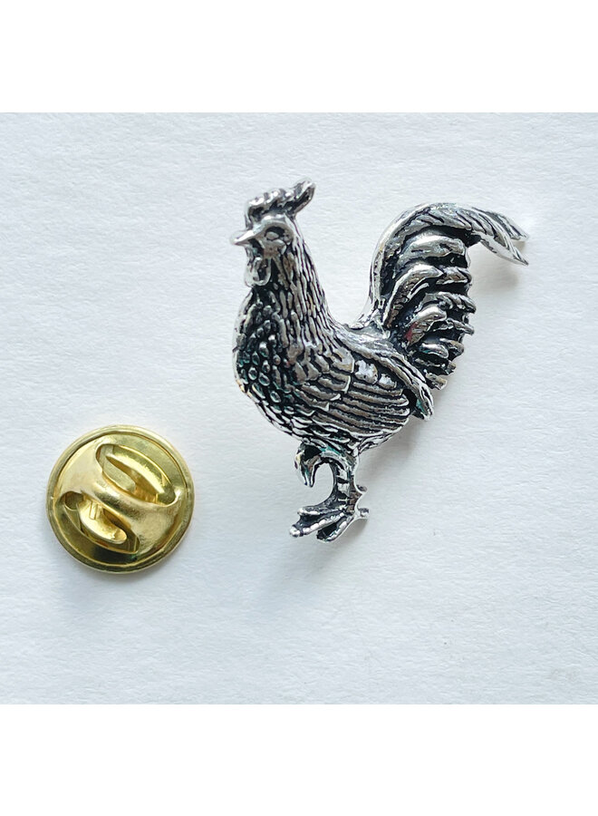 Badge en étain en forme de coq 73