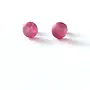 Frosted Amaranthine Glass Mini Stud Earring Hand Made 102