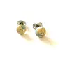 Frosted Cirrus Glass Mini Stud Earring Hand Made 84
