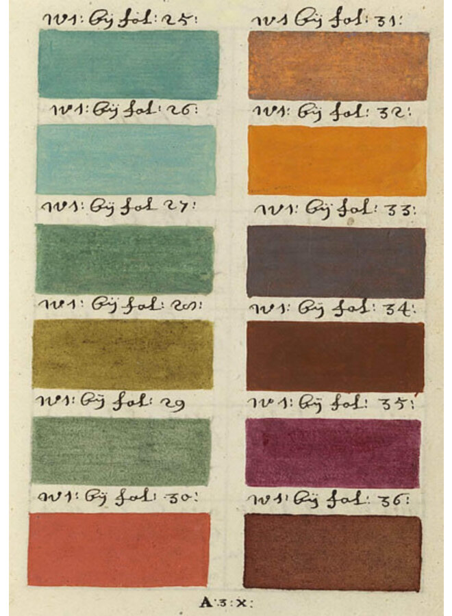 Old Colour Chart Card