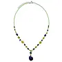 Amethyst, Green Jade, Olive Jade, Peridot, Freshwater Pearls, Glass Beads Necklace 196