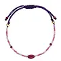 Purple Rivershell Beads & Cord Bracelet 207