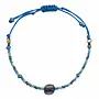 Armband aus blauen Flussmuschelperlen und Kordel 206