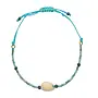 Bracelet en perles et cordon turquoise Rivershell 208