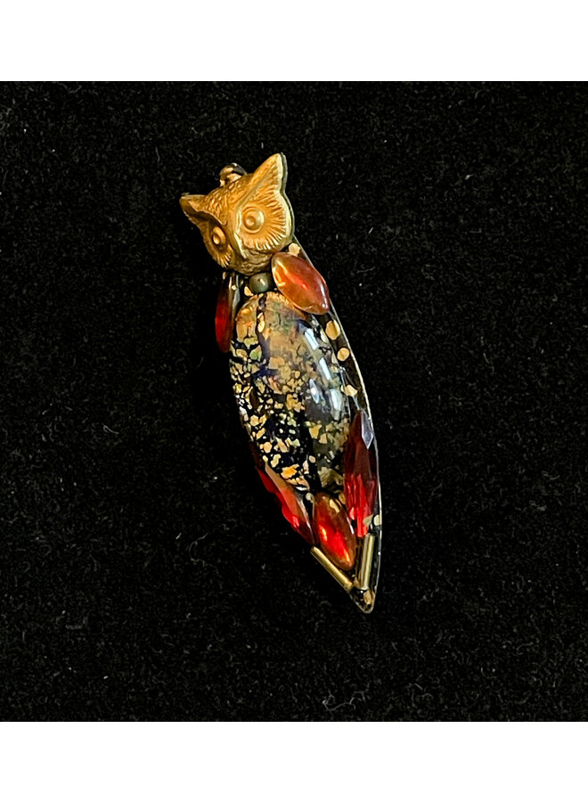 Broche Búho Negro 603