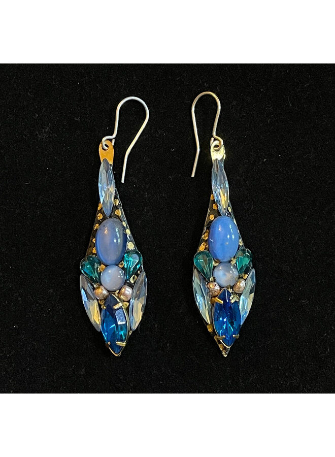 Teal Large Drop Earrings 620