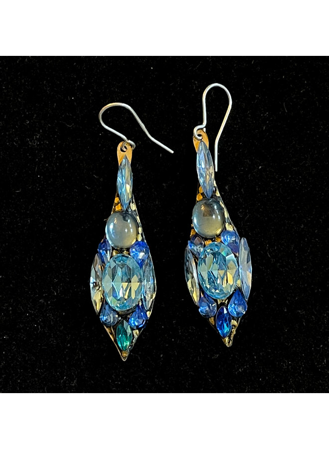 Aqua Large Drop Earrings 624