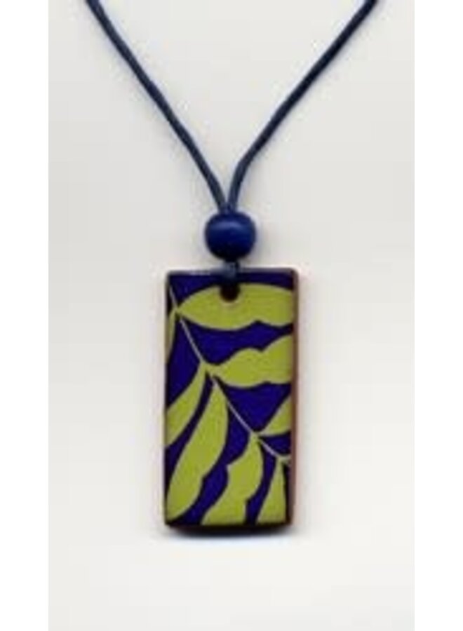Floral Pattern Rectangle Pendant 056