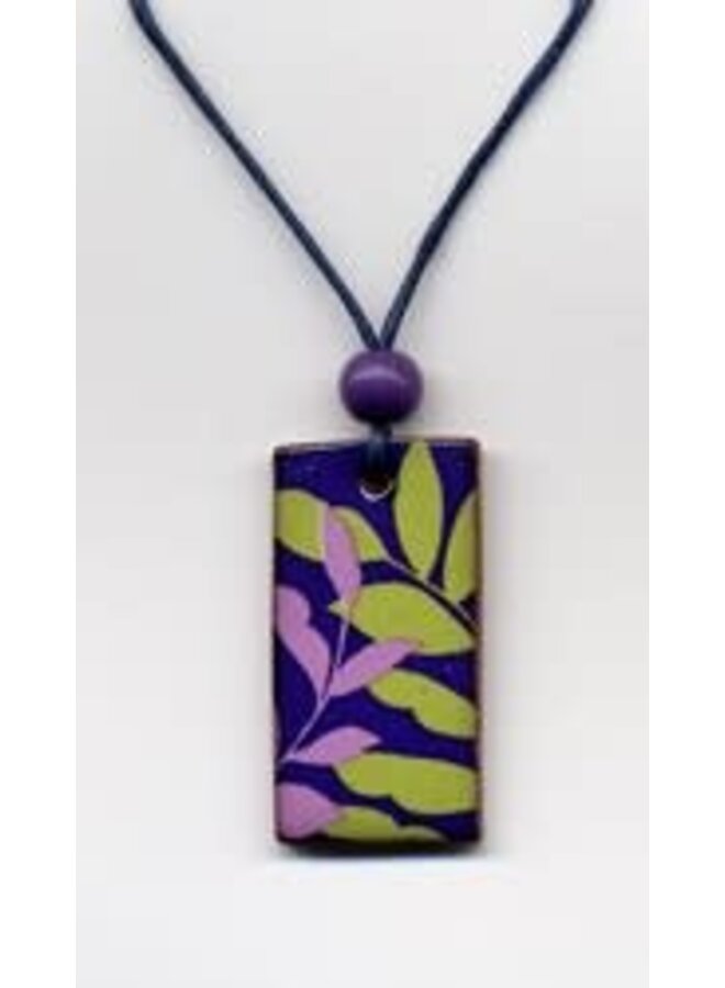 Floral Pattern Rectangle Pendant 055