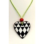 Op Art Heart Pendant 046