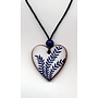 Willow Pattern Heart Pendant 043