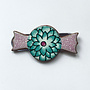 Blue Flower Ceramic Brooch 093