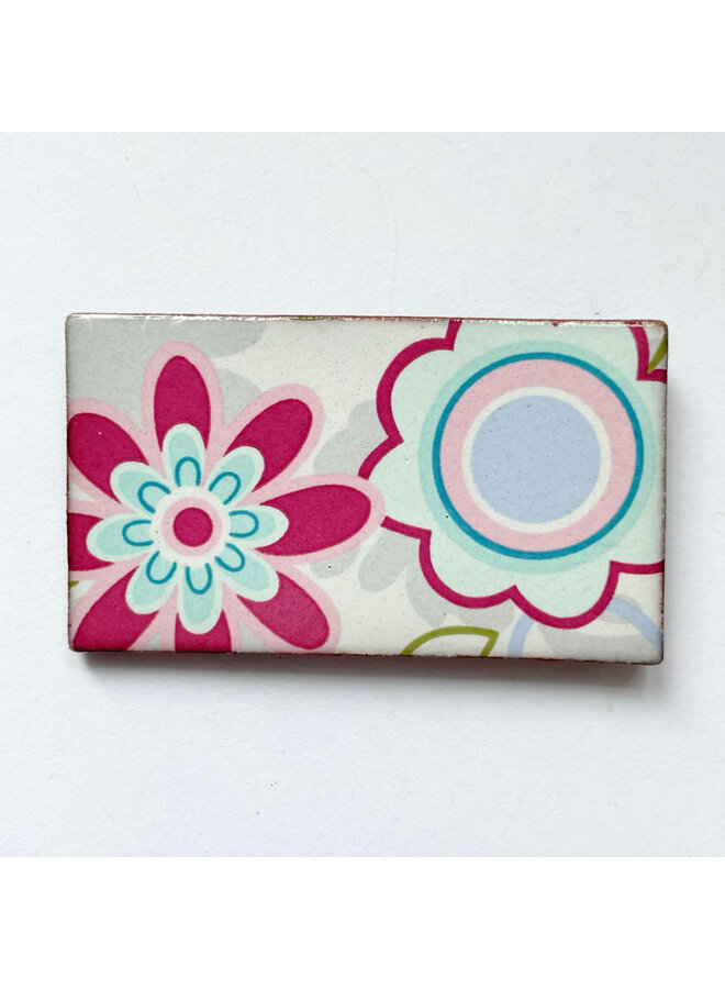 Broche en céramique Op. Art Flower 091