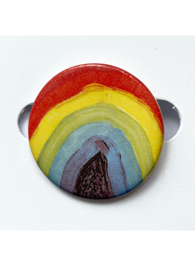 Broche en céramique arc-en-ciel 086