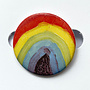 Broche en céramique arc-en-ciel 086