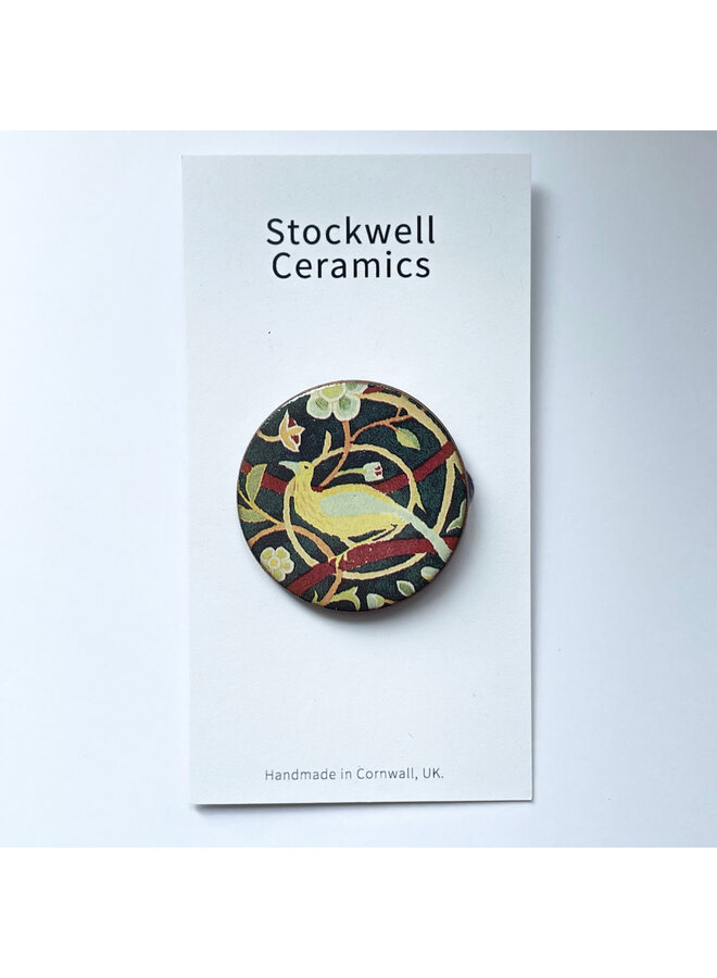 Peacock Heritage Keramikbrosche 081