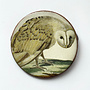 Barn Owl Heritage Ceramic Brooch 079