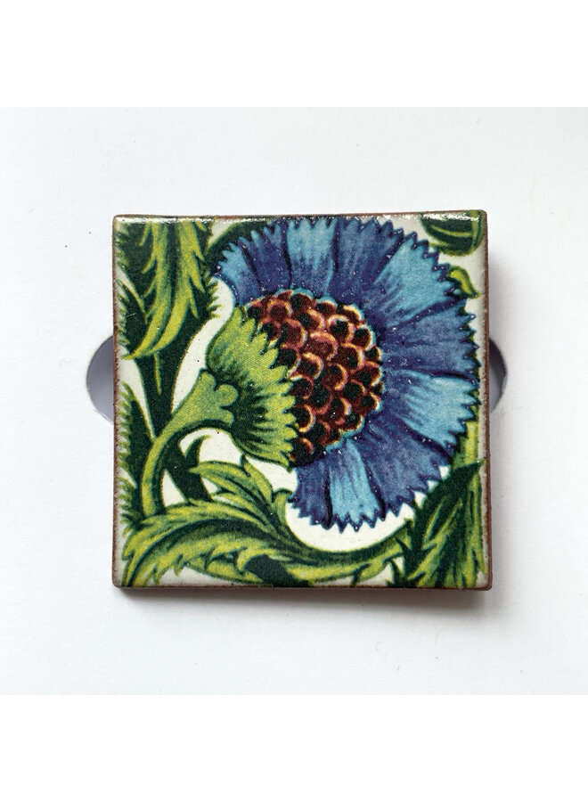 Cornflower Heritage Ceramic Brooch 078