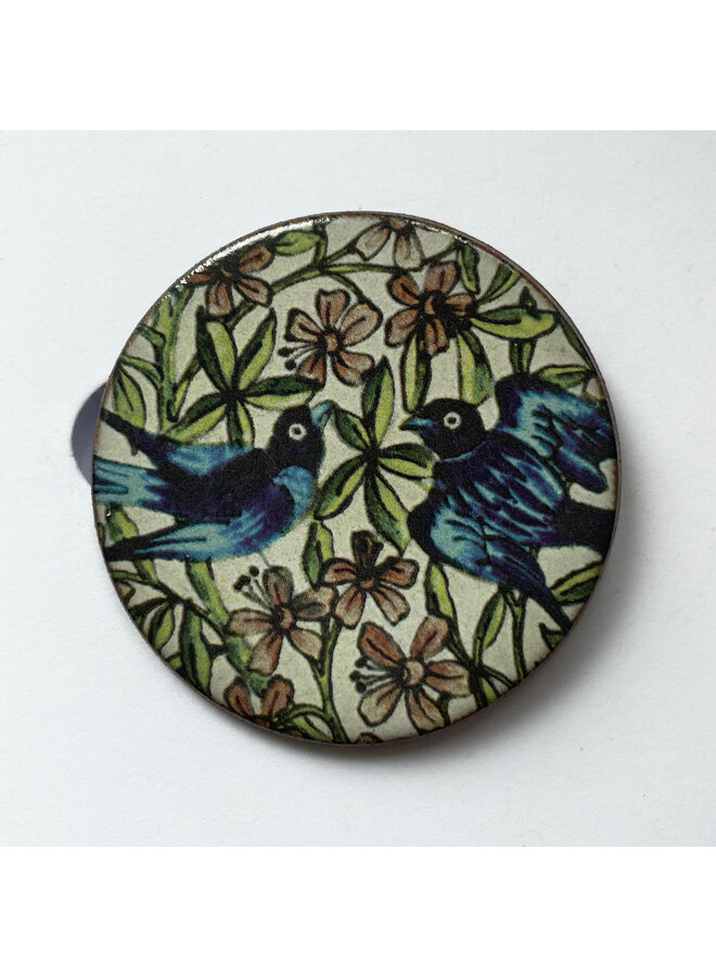 Broche de cerámica Bluebirds Heritage 077