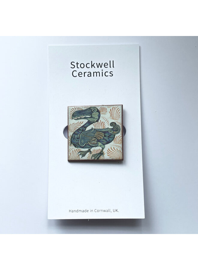 Do-Do Heritage Ceramic Square Brooch 41