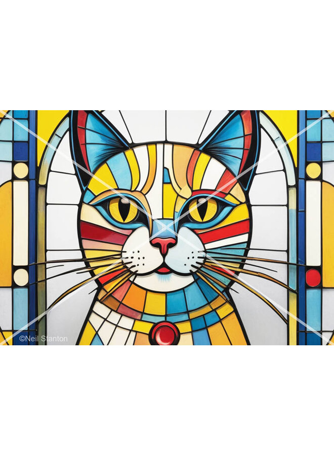 Mondrian – Die neugierige Katze – Serie Karte 08