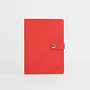 Red Vegan A5 Notebook with clasp lined paper 093