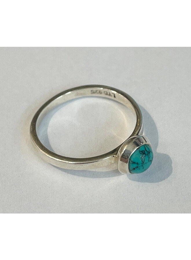 Anillo apilable de plata turquesa M 217