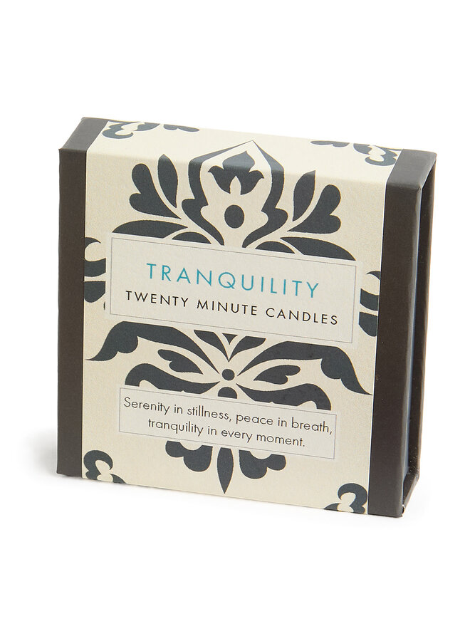 Tranquilidad - Cajita de velas de cera de abeja con portavelas de cerámica. 16