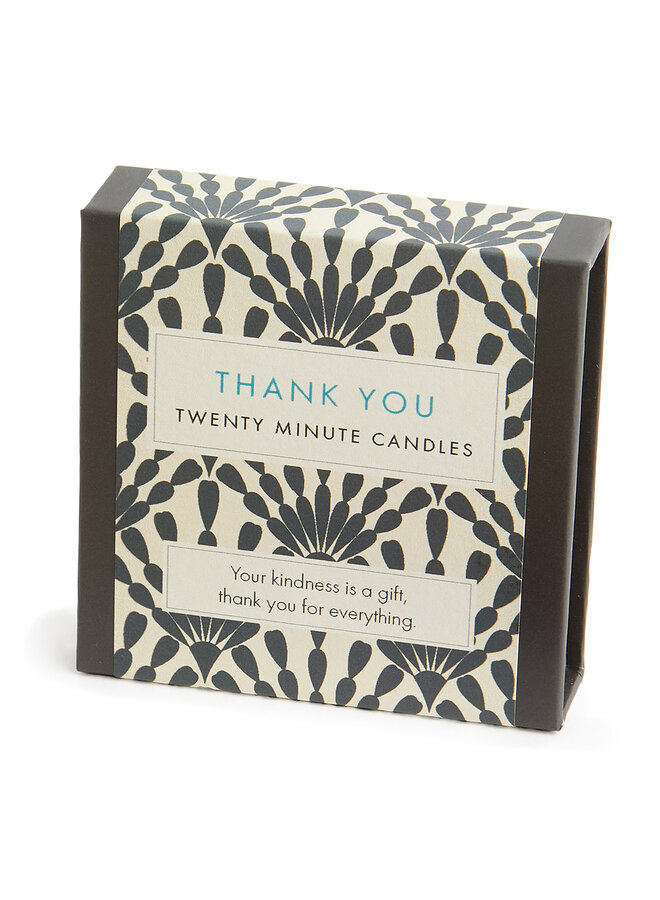 Thank You - Little Box of Beeswax Candles with Ceramic Holder. 14