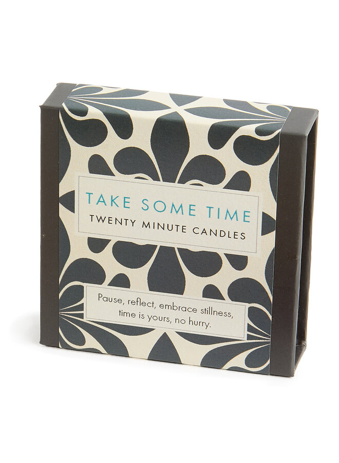 Take Some Time - Little Box of Beeswax Candles with Ceramic Holder. 13