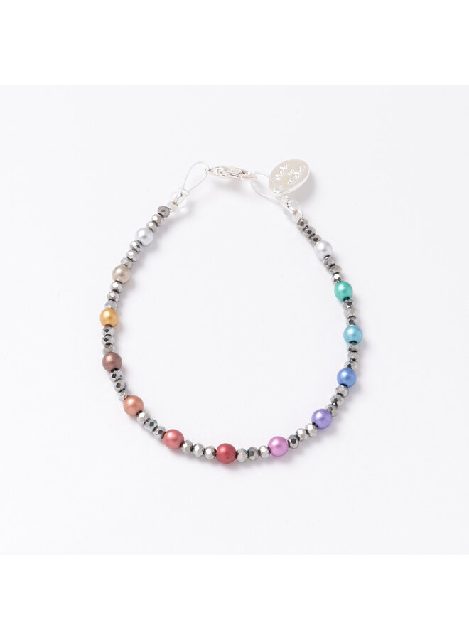 Perlen-Regenbogen-Kristall-Armband 974-75