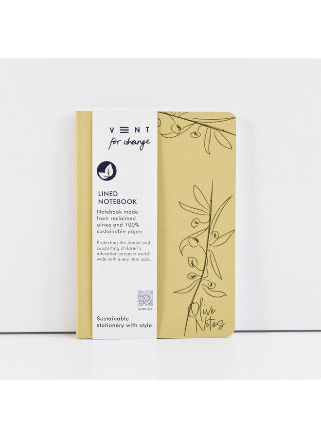 Olive EnviroNotes A5 Lined Notebook 01