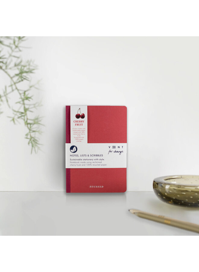 Блокнот формата А6 с изображением переработанной вишни 09