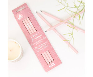 VENT for Change Powder Pink Recycled Pencils Pack of 3 - Water Street ...