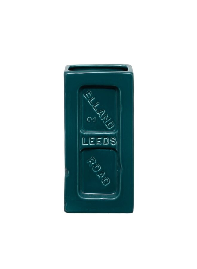Jarrón de ladrillo Leeds, color verde azulado 04