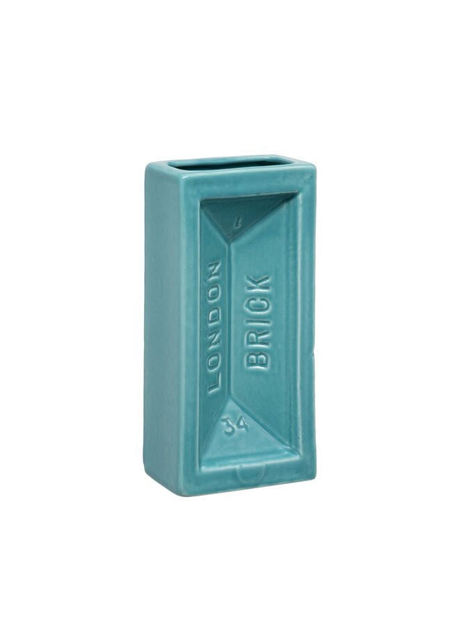 London Brick Vase Turquoise 02