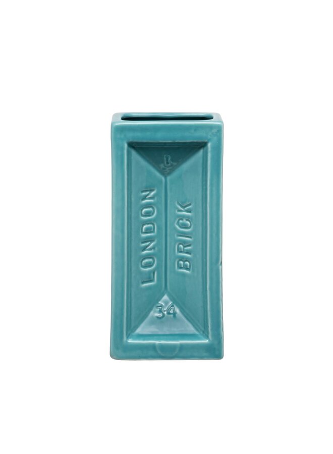 London Brick Vase Turquoise 02