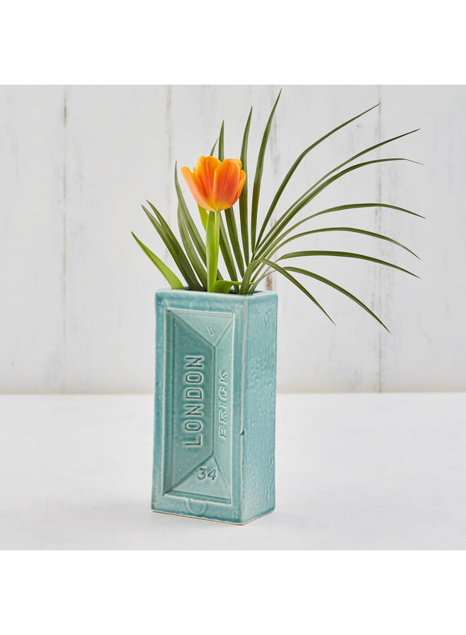 London Brick Vase Turquoise 02