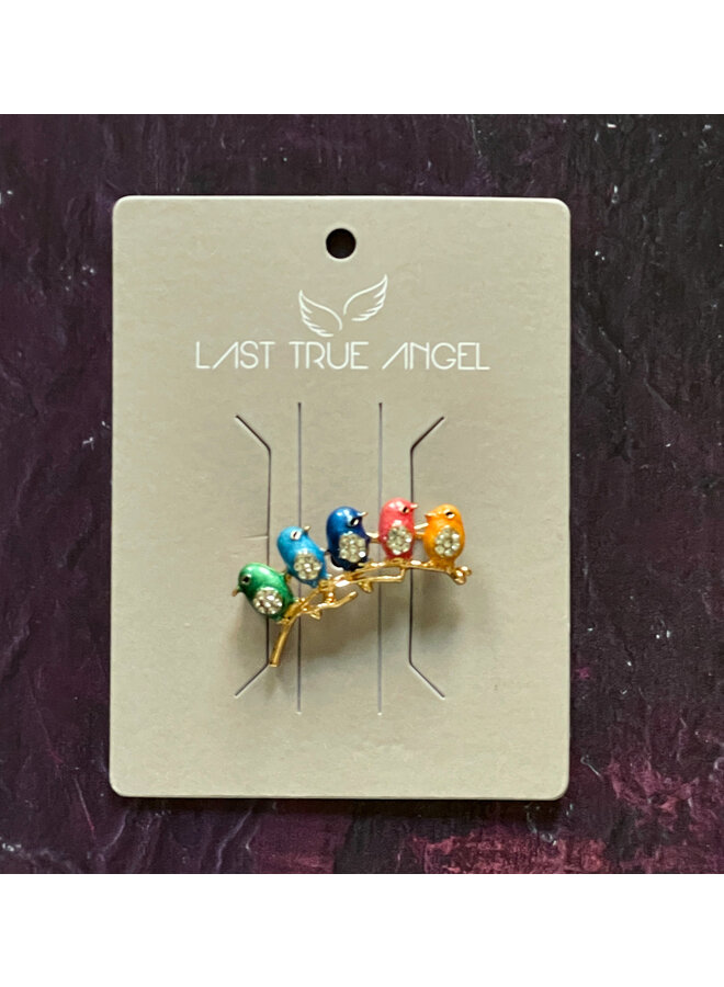 Брошь «Птицы на ветке» 10