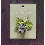 Broche grappe de raisin violet perlée 06