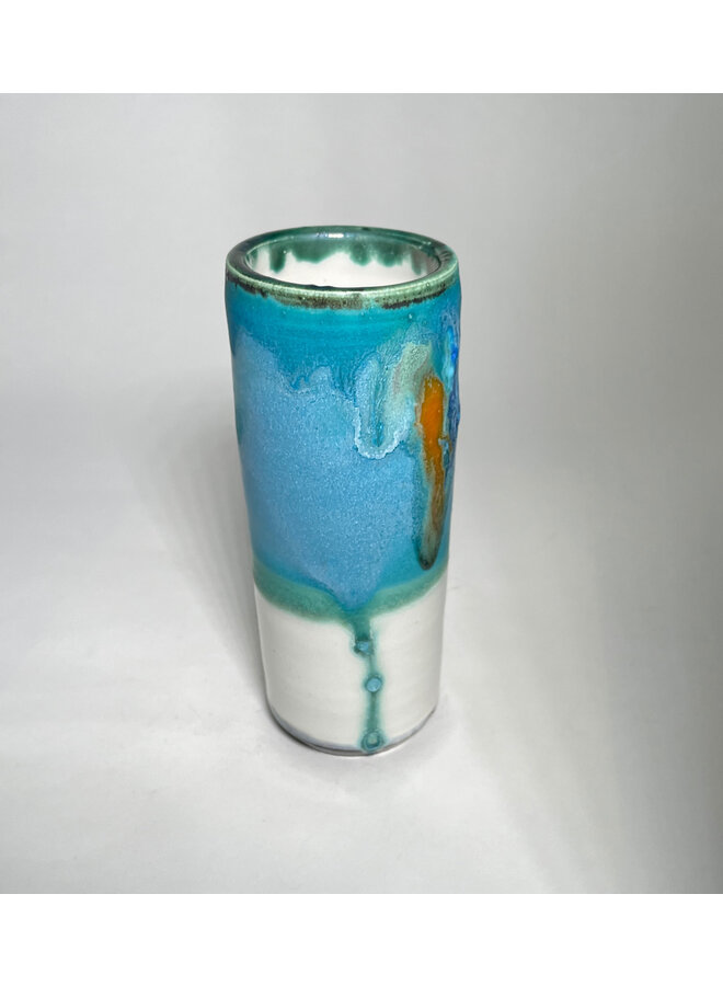 Window Sill Ocean Blue Pod Vase 100