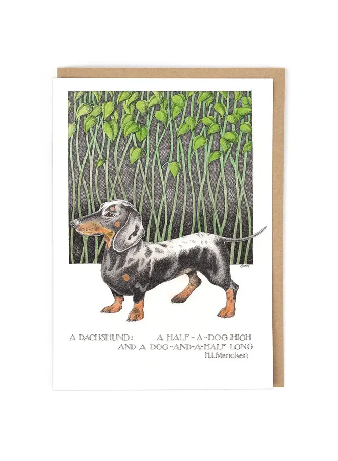 Tarjeta de perro salchicha 100