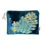 Peacock Velvet Embroidered Purse Dark Turquoise 61