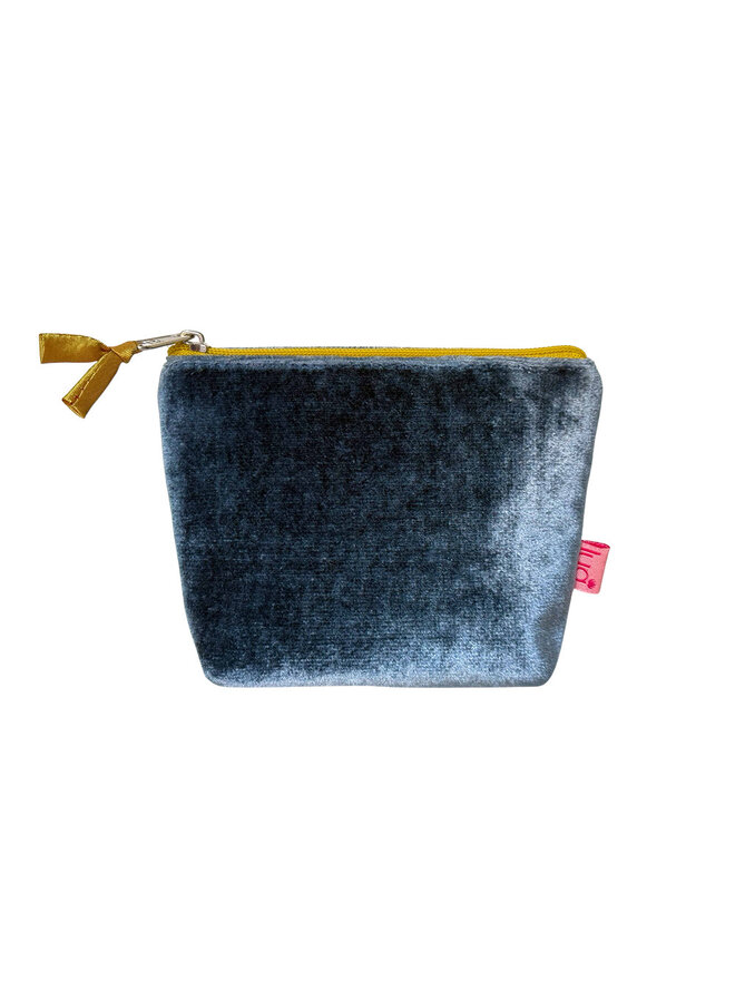 Mini Coin Velvet Steel Blue 07