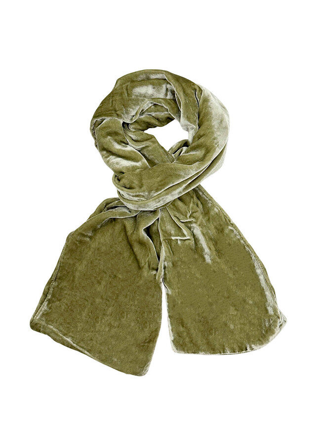 Plain Velvet Scarf Fennel 80