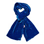 Plain Velvet Scarf Cerulean Blue 79